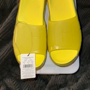 UGG Bright Yellow Slide Sandals Jells Jelly